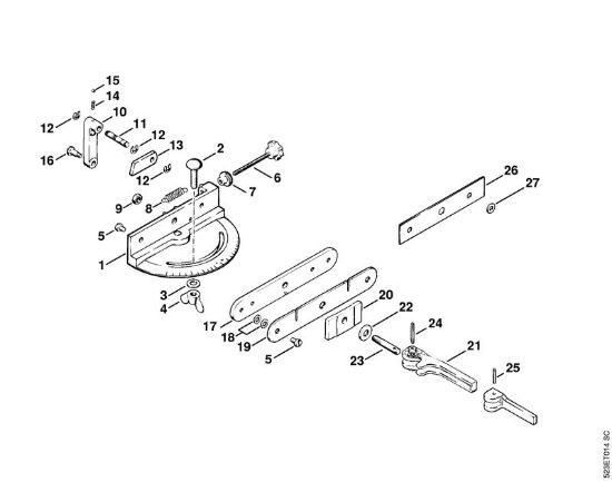Supporto orientabile, catena Oilomatic USG USG brand Stihl